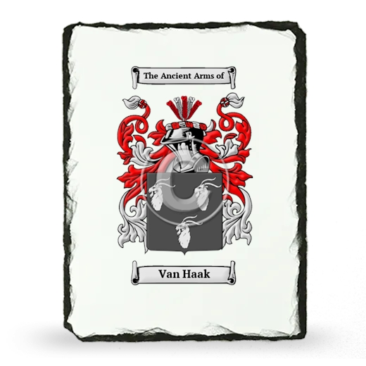 Van Haak Coat of Arms Slate